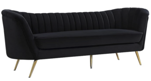 Black Denise Sofa rental Houston, TX