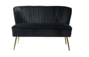 Black Denise Loveseat rental Houston, TX
