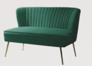 Emerald Green Velvet Loveseat rental Miami-Ft. Lauderdale, FL