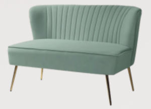 Light Green Velvet Loveseat rental Miami-Ft. Lauderdale, FL