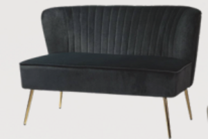 Black Velvet Loveseat rental Miami-Ft. Lauderdale, FL
