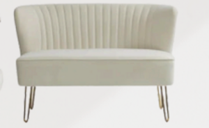 Off White Velvet Loveseat rental Miami-Ft. Lauderdale, FL