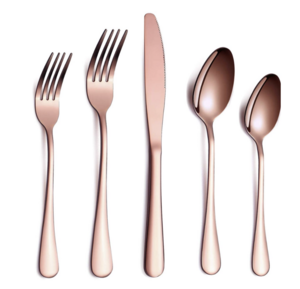 Modern Rose Gold Flatware rental Denver, CO