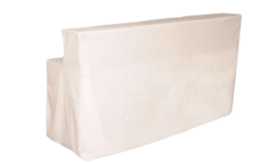 6' Portable Bar with White Fabric Cap rental Chicago, IL