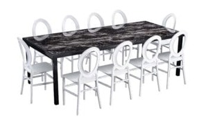 Black Marble Table rental Philadelphia, PA