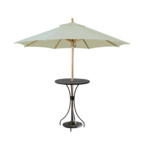 36" Black Round Tall Cocktail Table with Umbrella rental Chicago, IL
