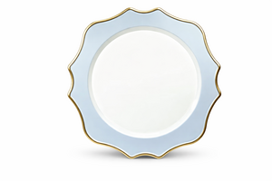 Scalloped Blue Charger rental Denver, CO