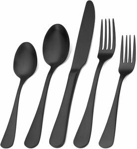 Black Flatware Set rental Denver, CO