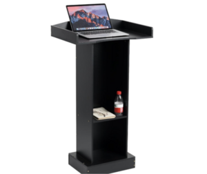 Black Wooden Podium rental Denver, CO
