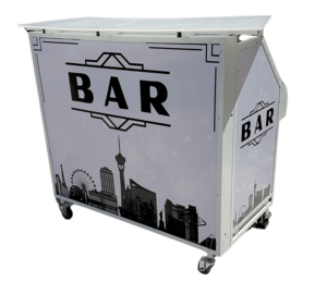 4ft White LED Illuminated Bar with Curved Top rental Las Vegas, NV