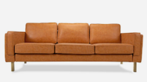 Vegan Leather Couch rental Denver, CO