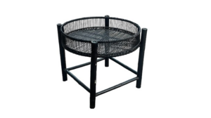 Black Wicker End Table rental Denver, CO
