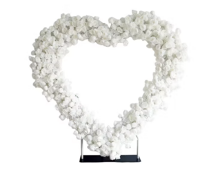 White Artificial 8 Foot Heart Backdrop rental Phoenix, AZ