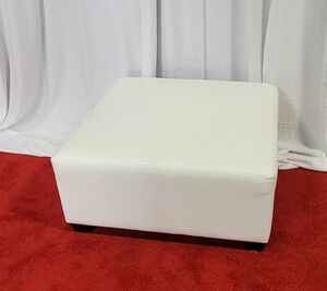 Large White Ottoman rental Los Angeles, CA