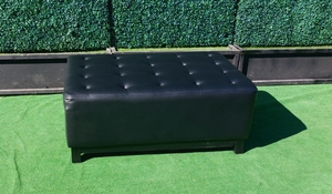 Large Black Rectangular Ottoman rental Los Angeles, CA