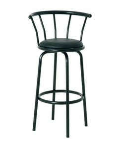 Black Barstool with Back rental Los Angeles, CA