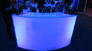 Curved Light Up Bar rental Los Angeles, CA