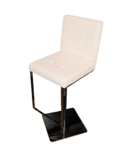 White and Chrome modern Barstool rental Chicago, IL