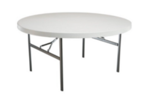 60" Plastic Round Table rental Dallas-Ft. Worth, TX