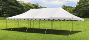 50' x 100' White Frame Tent rental Houston, TX