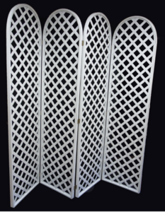 White Lattice Screen - 4 Fold rental Austin, TX