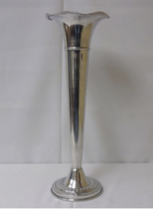 Silver Fluted Vase rental Austin, TX