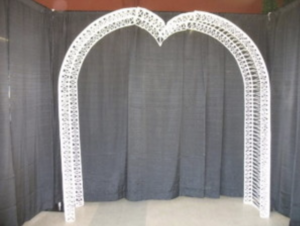 White Wicker Heart Arch rental Austin, TX