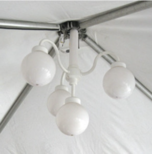 4 Light Globe Chandelier rental Austin, TX