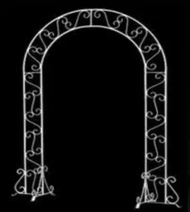 White Metal Lattice Arch rental Phoenix, AZ