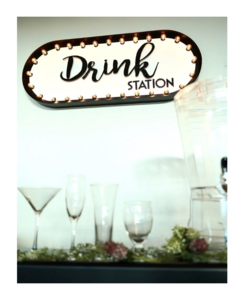 Marquee “Drink Station” Sign rental Phoenix, AZ