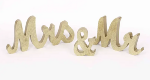 Mrs. and Mr. Tabletop Sign rental Phoenix, AZ