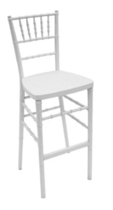 White Chiavari Barstools rental Austin, TX