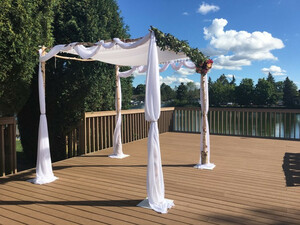 White Fabric Chuppah rental Baltimore, MD