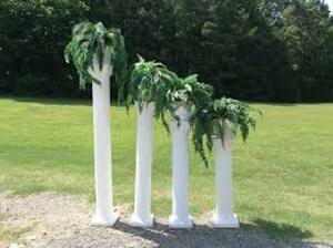 White 40” Column Flower Stand rental Baltimore, MD
