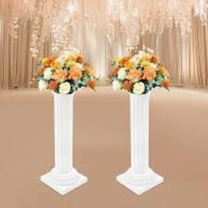 White 32” Column Flower Stand rental Baltimore, MD