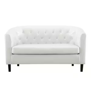 White Tufted Loveseat rental Baltimore, MD