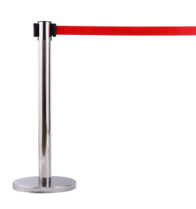 Chrome Stanchion with Red Retractable Belt rental Chicago, IL