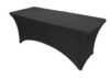 Black Spandex-8' Banquet Table Cover rental in Chicago, IL