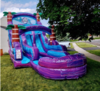 18' Dual Lane Purple Hurricane Water Slide rental in Chicago, IL