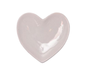 White Mini Heart Plate (4″) rental Chicago, IL