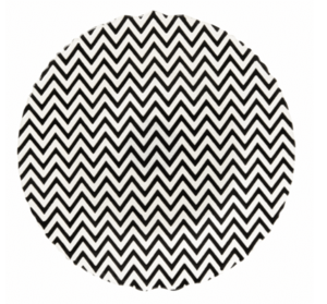 Zig Zag Black/Silver Dinner Plate (10″) rental Chicago, IL