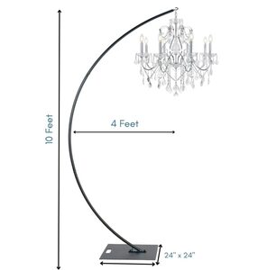 Black Modern Crystal Chandelier 20" rental Austin, TX