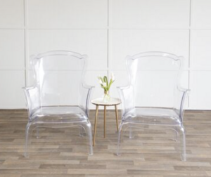 Ghost Wingback Chair rental Houston, TX