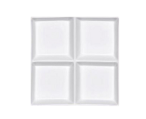 White Square 4 Compartment Plate rental Chicago, IL