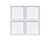 White Square 4 Compartment Plate rental in Chicago, IL