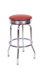 Red Chrome Barstool rental Phoenix, AZ