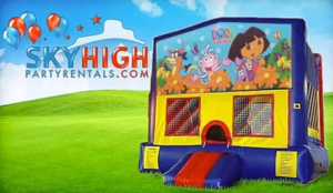 13 x 13 Dora Bounce House Moonwalk rental Austin, TX