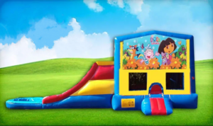 3in1 Dora Bounce House Moonwalk Slide rental Austin, TX