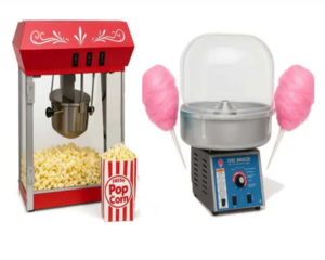 Popcorn & Cotton Candy Machine Package rental Austin, TX