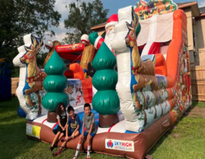 20ft Christmas Santa Claus Dual Lane Dry Slide rental Austin, TX